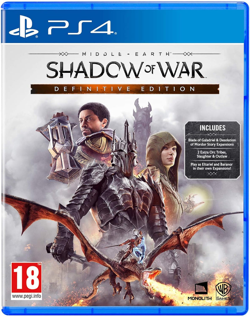 Shadow Of War Definitive Edition Playstation 4 Edizione Regno Unito (8762172768592)