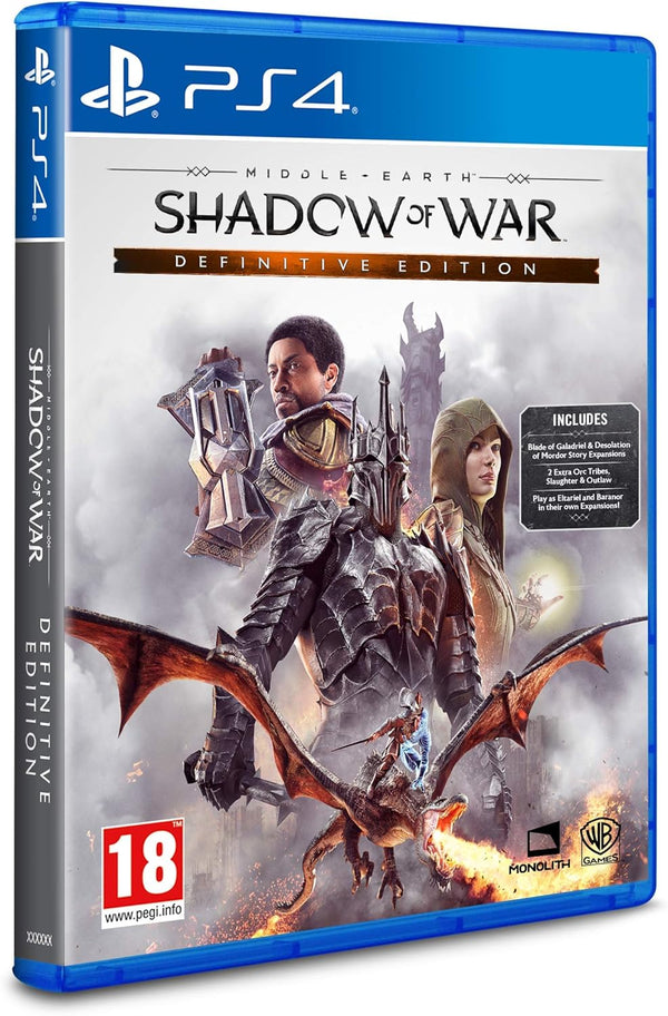Shadow Of War Definitive Edition Playstation 4 Edizione Regno Unito (8762172768592)