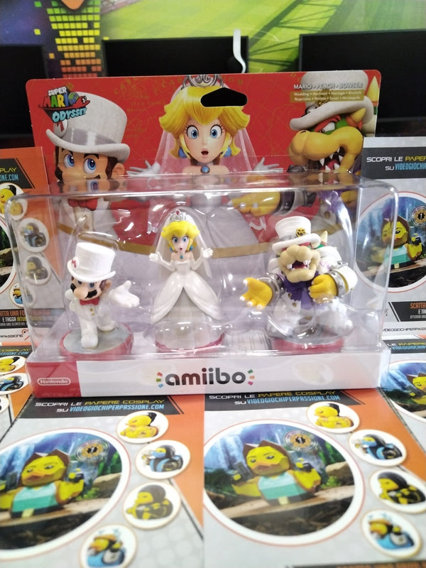 Amiibo 3 Pack: Mario, Peach e Bowser Super Mario Odyssey (9030405423440)