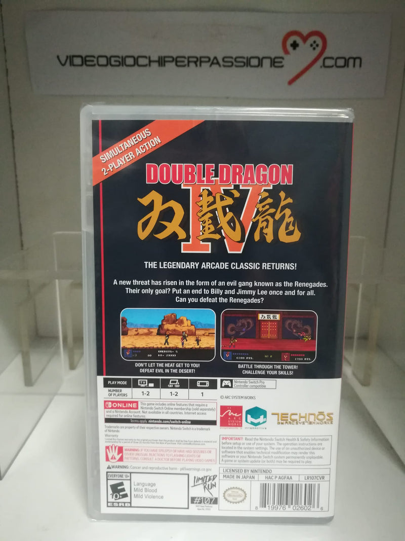 Double Dragon IV  NINTENDO SWITCH(Limited Run