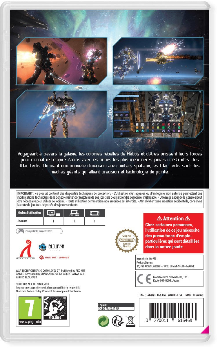 War Tech Fighters Nintendo Switch Edizione Europea (6690105163830)