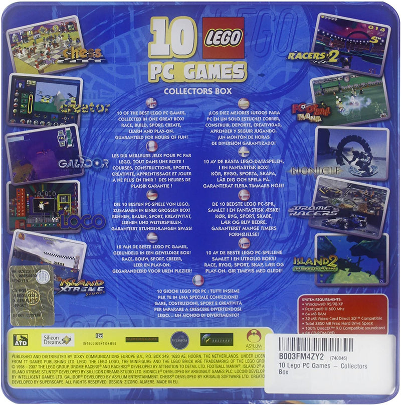 10 LEGO PC GAMES COLLECTOR BOX EDIZIONE EUROPEA (4585029664822)
