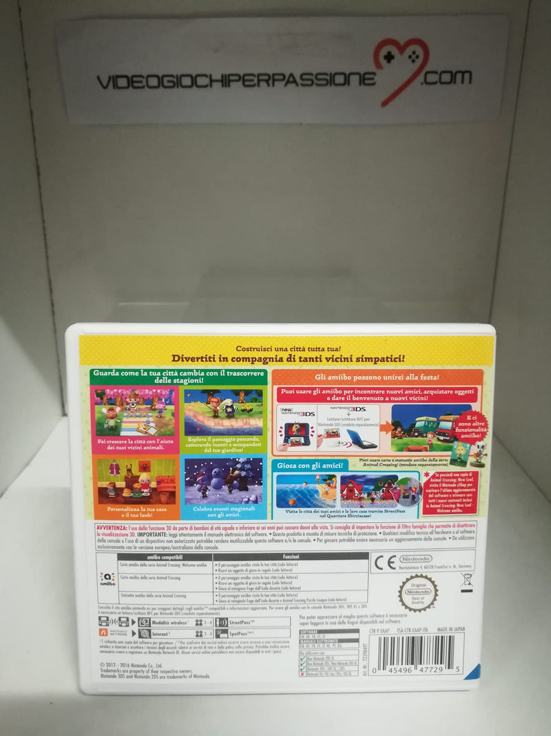 ANIMAL CROSSING NEW LEAF-WELCOME AMIIBO NINTENDO 3DS (usato versione ita.) (6727414906934)