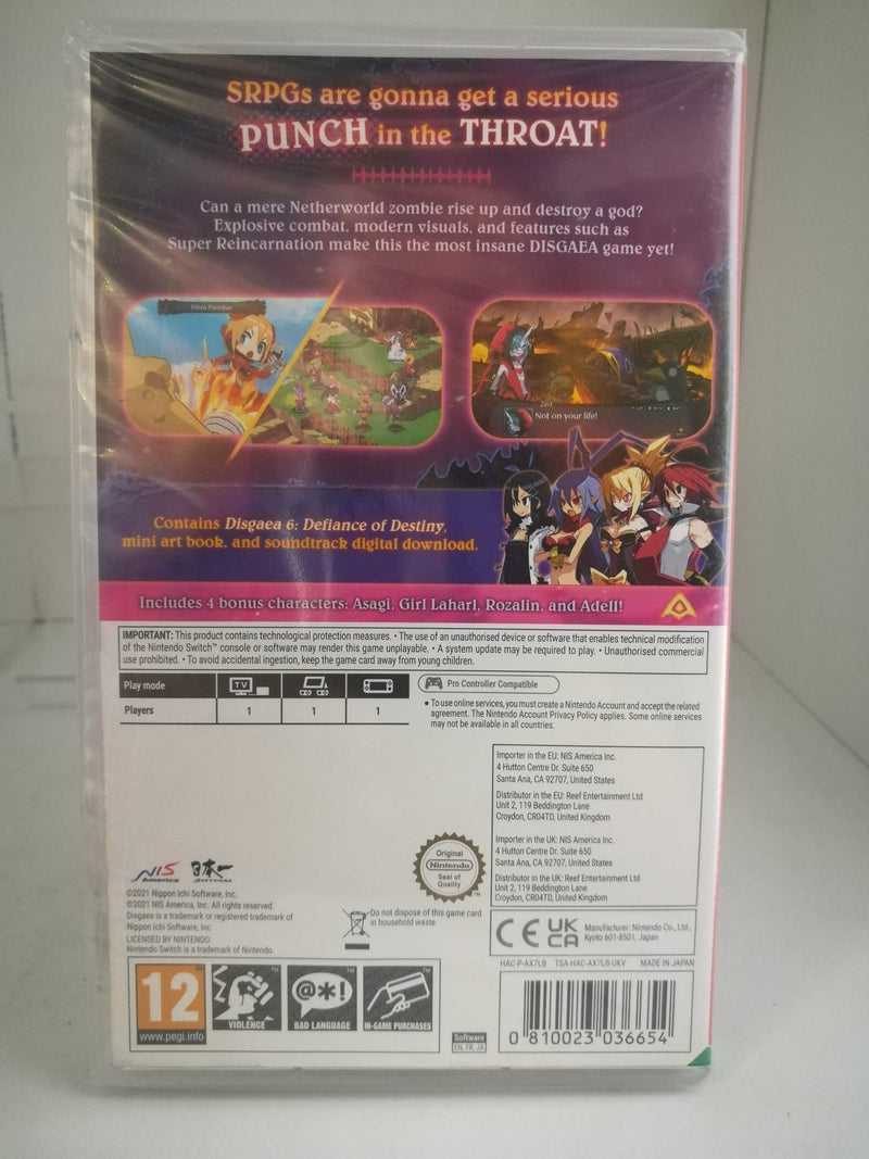 Disgaea 6: Defiance of Destiny – Unrelenting Edition - Nintendo Switch Edizione Regno Unito (6585466191926)