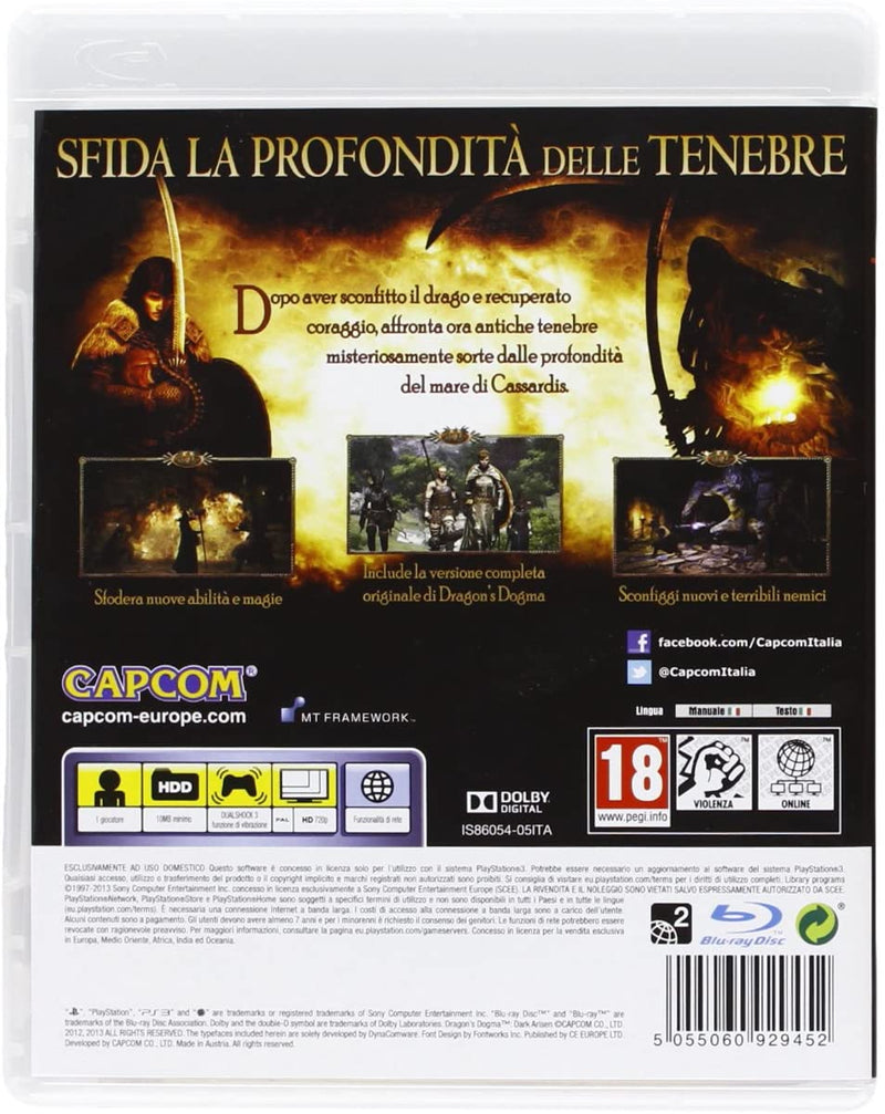 DRAGON'S DOGMA DARK ARISEN PLAYSTATION 3 EDIZIONE ITALIANA (4528023207990)