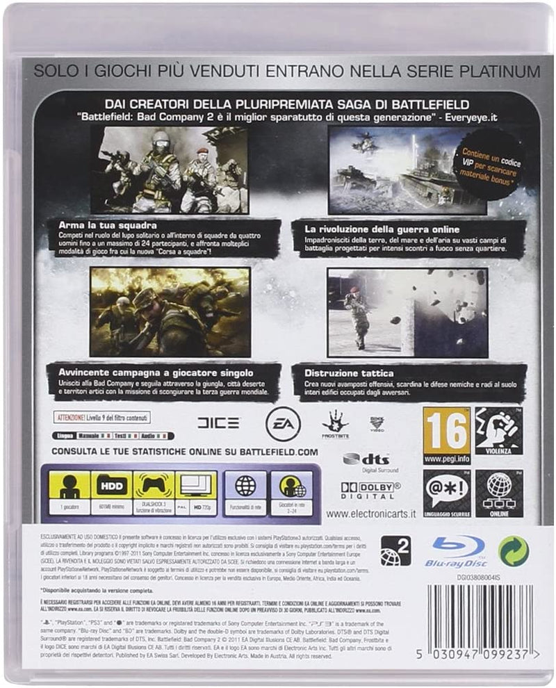 BATTLEFIELD : BAD COMPANY 2 PS3 (nuovo versione italiana) (6538448535606)