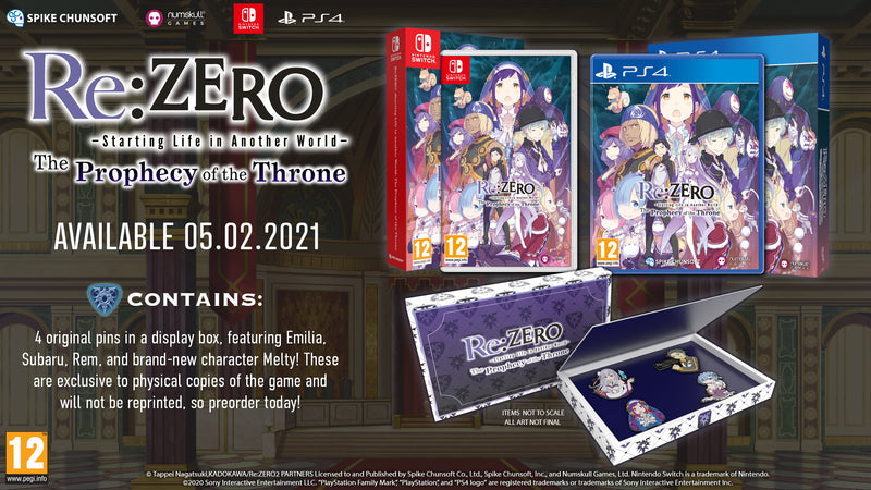 Re:ZERO − Starting Life in Another World The Throne Of Prophecy  Playstation 4 (4636823978038)