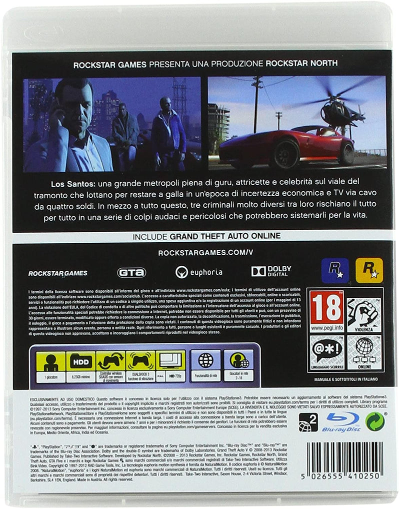 GRAND THEFT AUTO 5 PS3 (versione italiana) (4849163206710)
