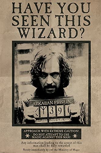 poster HARRY POTTER - WANTED SIRIUS BLACK  61 X 91,5 NUOVO (4712449409078)
