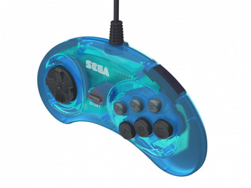 Retro-Bit SEGA MD 6-Button Pad Blue   [PREORDINE] (8045221413166)
