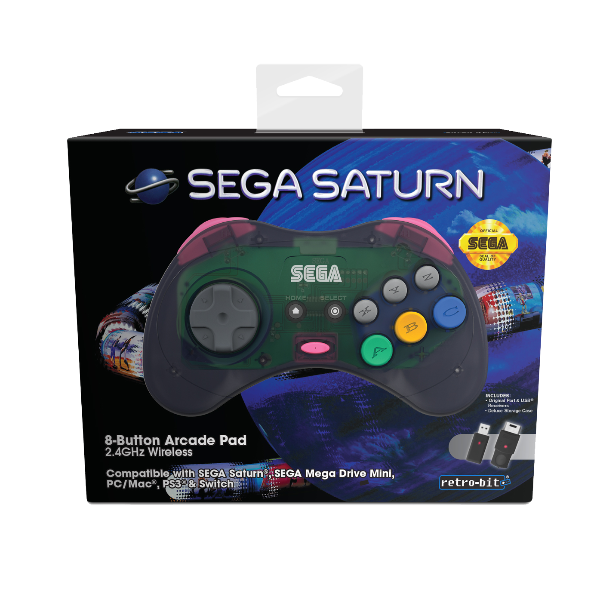 Retro-Bit SEGA Saturn 2.4G M2 Grey   [PREORDINE] (8045226262830)