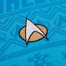 Maglione ufficiale di Star Trek 'Trek The Halls' blu -  Ugly Sweater (8001027080494)