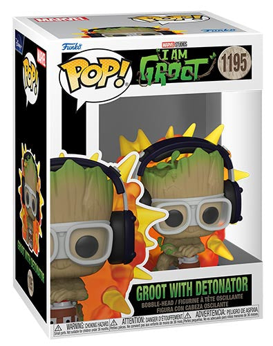 Groot Popsockets FUNKO POP I Am Groot Groot w/Detonator Bobble 1195