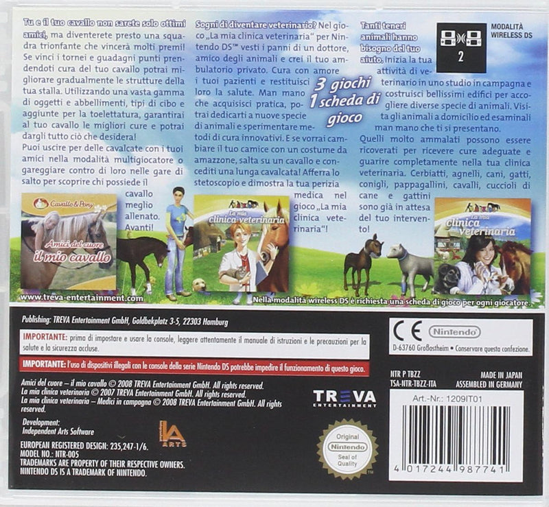 3 IN 1  Amici del cuore: il mio cavallo.  La mia clinica veterinaria.  La mia clinica veterinaria: medici in campagna. NINTENDO DS (9686115352912)