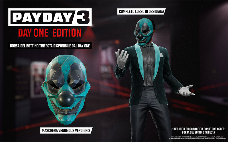 PAYDAY 3 Day One Edition Playstation 5 [PREORDINE] (8587073159504)