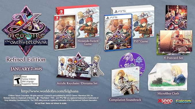 Ys Memoire: The Oath in Felghana - D1 Refined Edition Nintendo Switch Edizione Americana (9702959579472) (9702959907152)