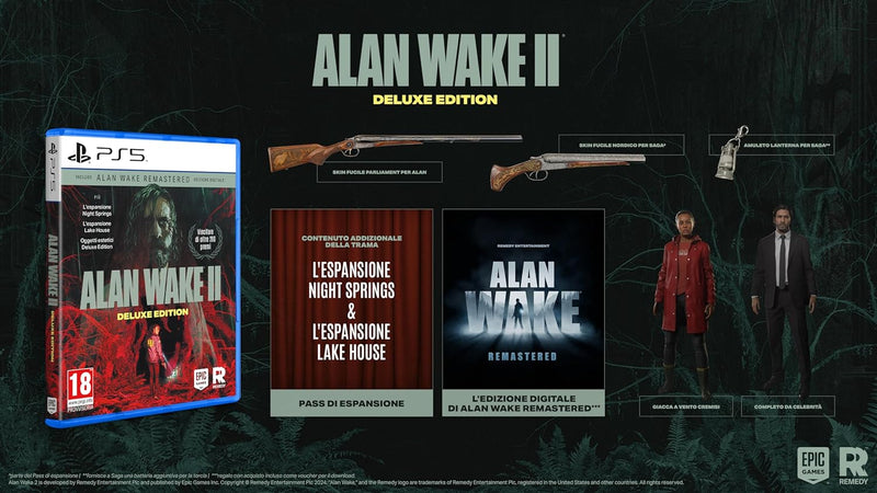 Alan Wake 2 Deluxe Edition Playstation 5 Edizione Italiana [PRE-ORDINE] (9269941010768)