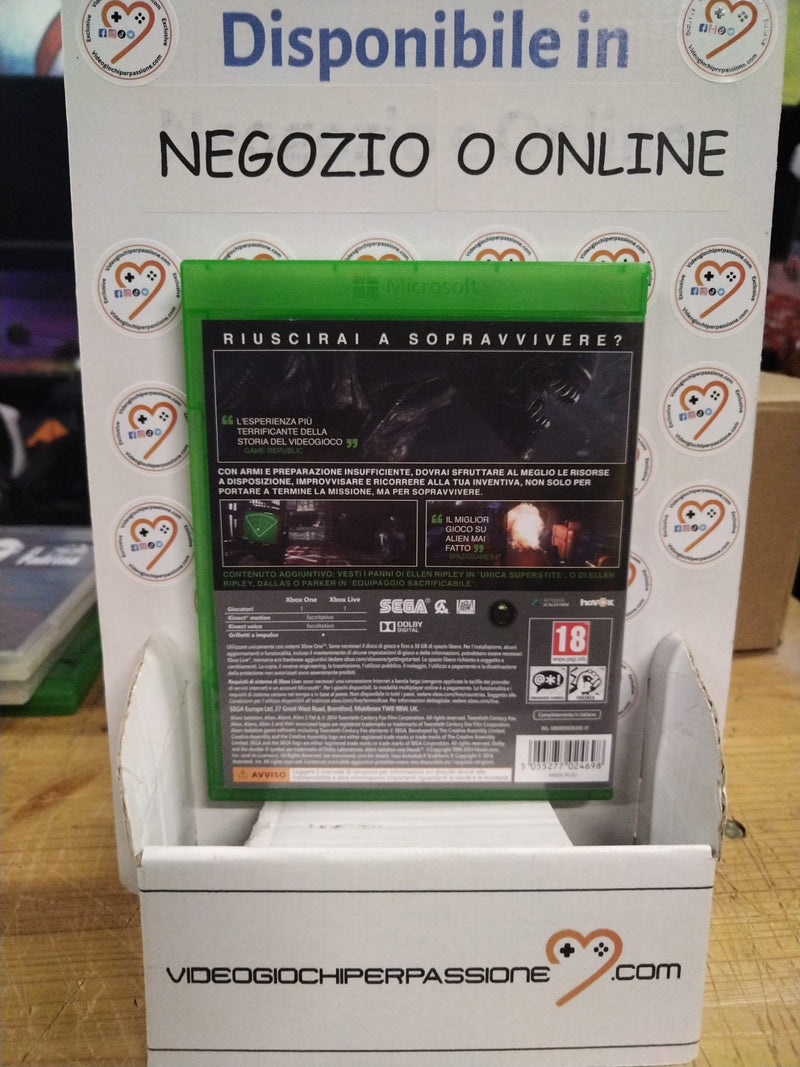 ALIEN ISOLATION edizione ripley - xbox one - (usato garantito)(ver. italiana) (9698235515216)