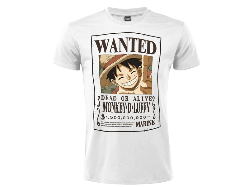 T-Shirt One Piece - Wanted - Monkey D. Luffy (6793129951286)
