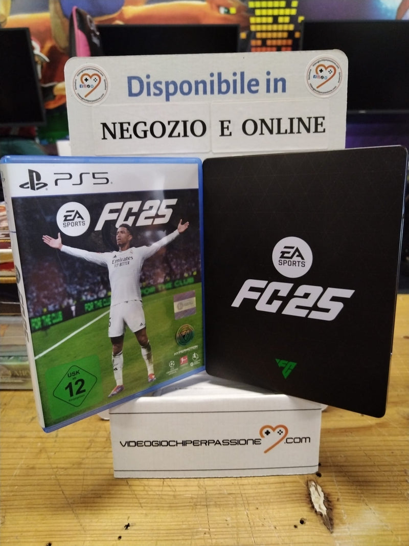 EA Sports FC 25 PS5+Steelbook (usato garantito)(custodia tedesca)(gioco in italiano) (10132168081744)