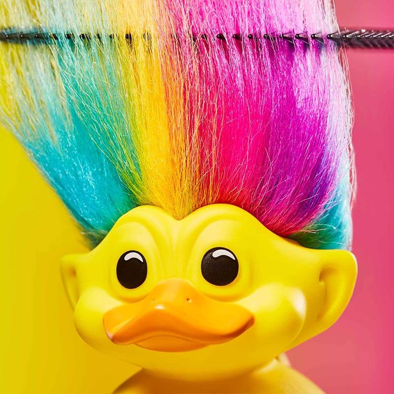 Copia del Troll ufficiali Rainbow Troll (giallo con capelli arcobaleno) TUBBZ Cosplaying Duck PRE-ORDINE (8561030660432)