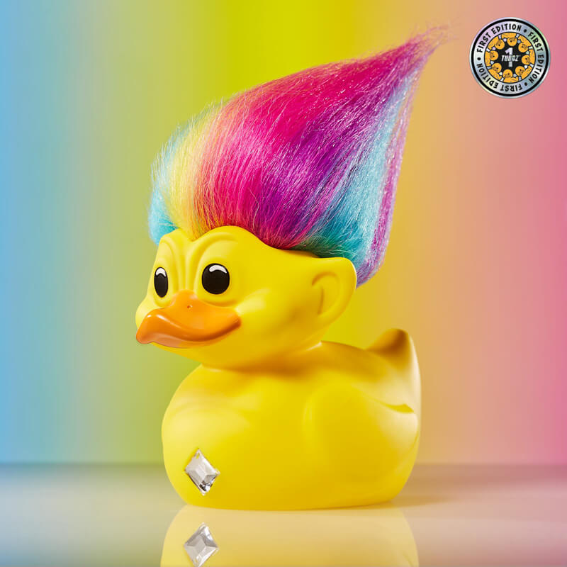 Copia del Troll ufficiali Rainbow Troll (giallo con capelli arcobaleno) TUBBZ Cosplaying Duck PRE-ORDINE (8561030660432)