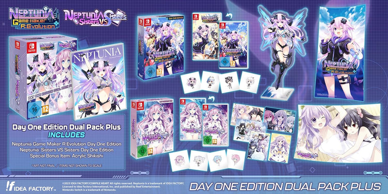 Neptunia Game Maker R:Evolution / Neptunia: Sisters VS Sisters - Day One Edition Dual Pack Plus (Nintendo Switch) (9537660879184)