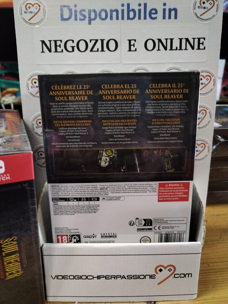 Legacy of Kain Soul Reaver 1 e 2 Remastered Nintendo Switch Deluxe Edition Edizione Europea [Pre-Order] (9763672588624)
