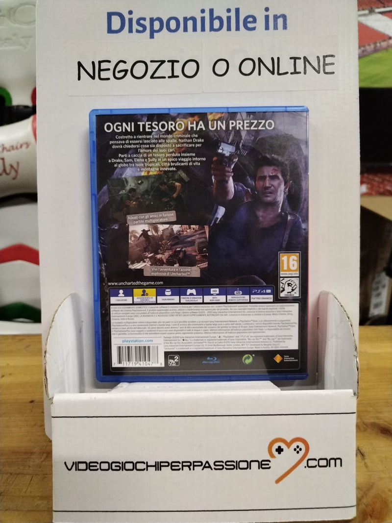 UNCHARTED 4 : FINE DI UN LADRO PS4 (versione italiana)(usato) (4850648416310)