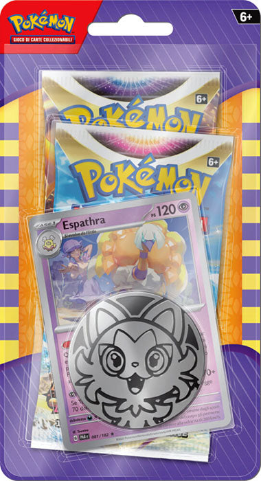 Pokemon Blister 2 Buste + 1 Card Promo + 1 Moneta Serie 2 (9535578374480)