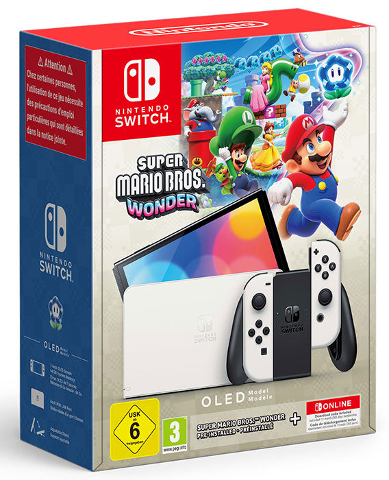 NINTENDO Switch OLED+Super Mario Bros. Wonder+12 Mesi NSO - [PRE-ORDINE] Offerta (9581969113424)