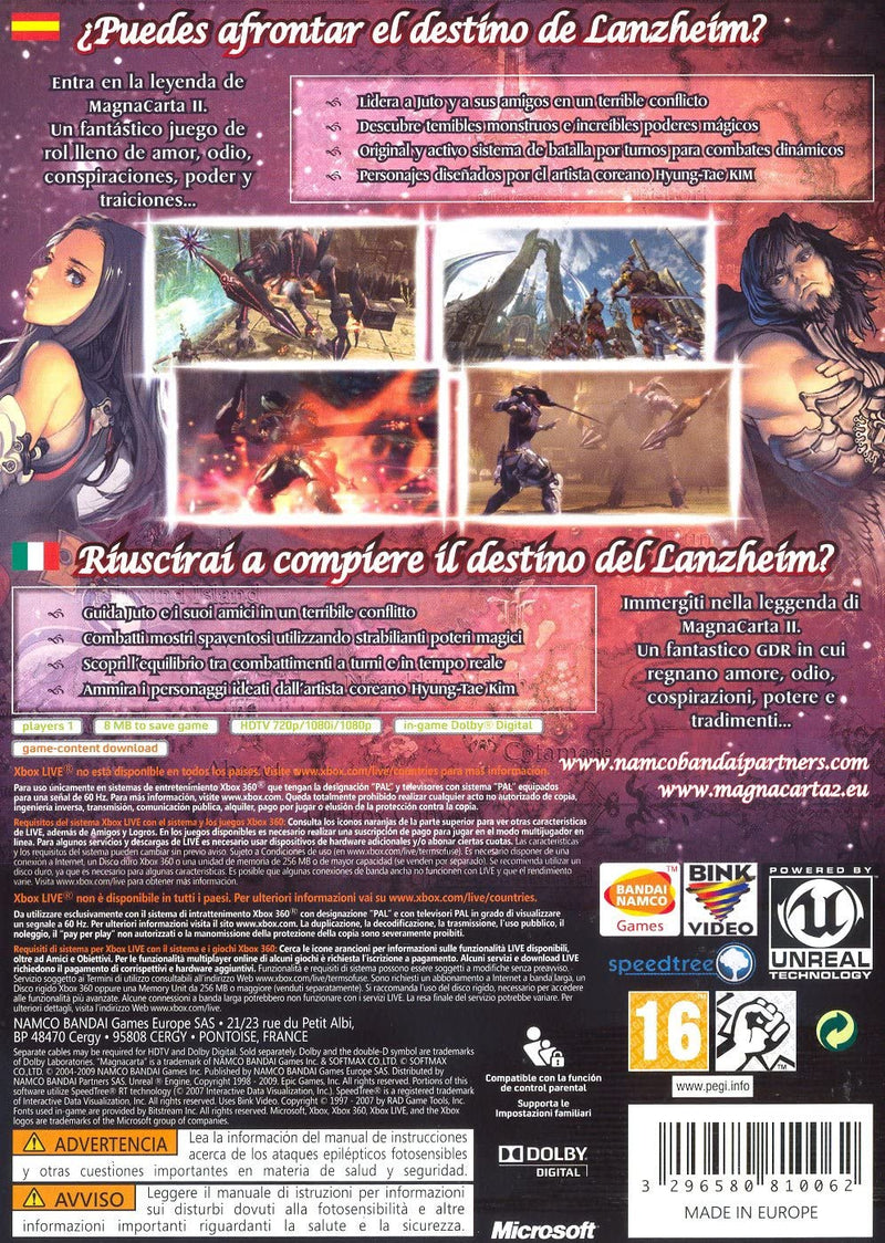 MAGNA CARTA II XBOX360 (versione italiana) (4634225901622)