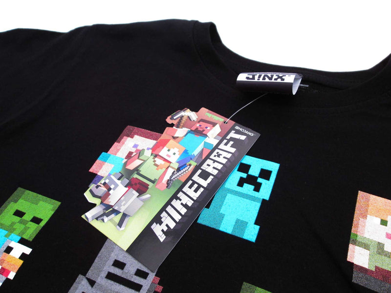 T-Shirt Minecraft - Tutti i Personaggi 100% Cotone (4599149297718)