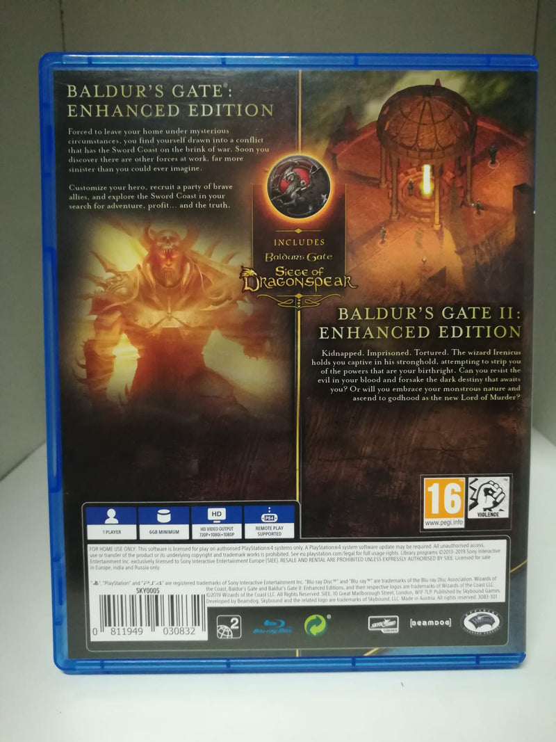 Baldur's Gate and Baldur's Gate II: Enhanced Editions PS4 (usato garantito) (6611428376630)