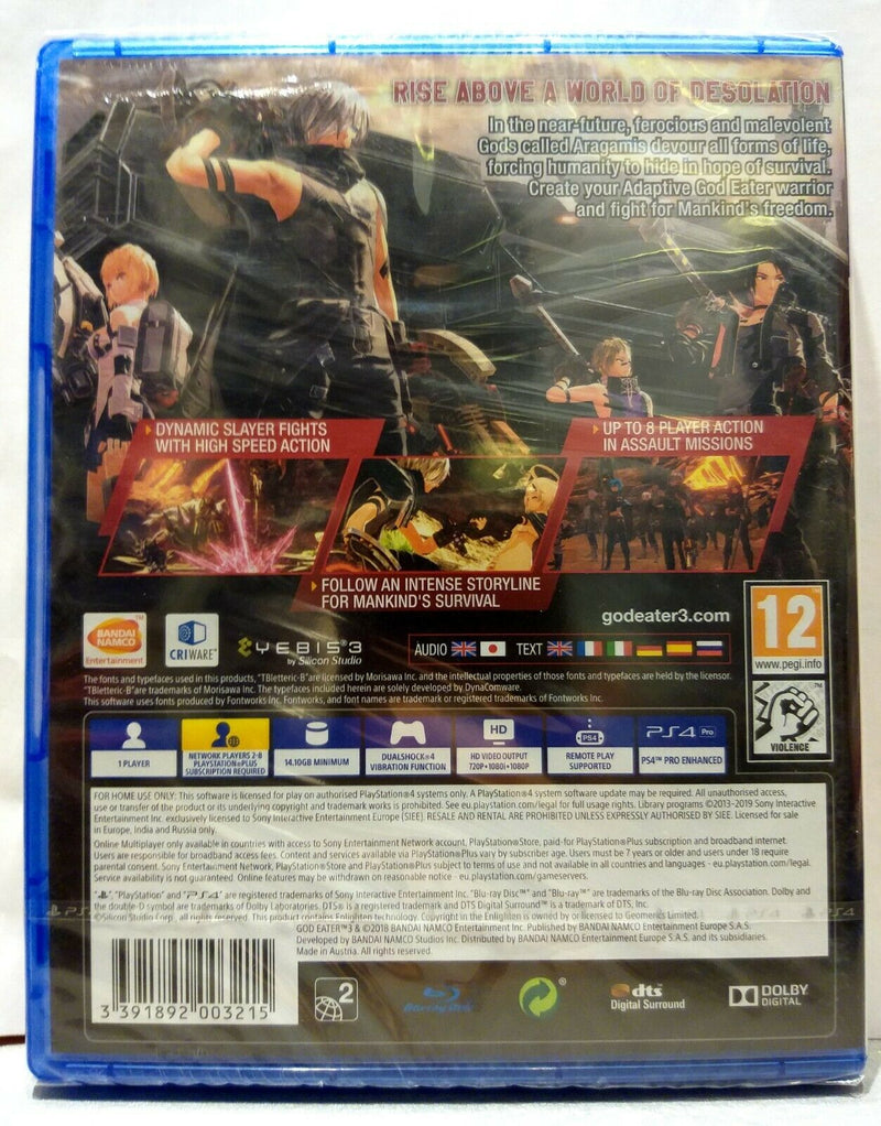 GOD EATER 3 PS4 (versione inglese) (4644442308662)