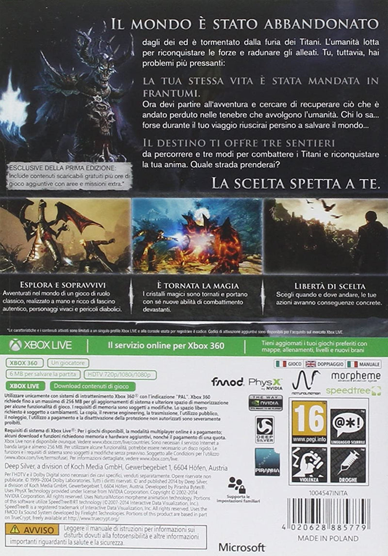 RISEN 3 TITAN LORDS first edition XBOX 360 (versione italiana) (4634849935414)