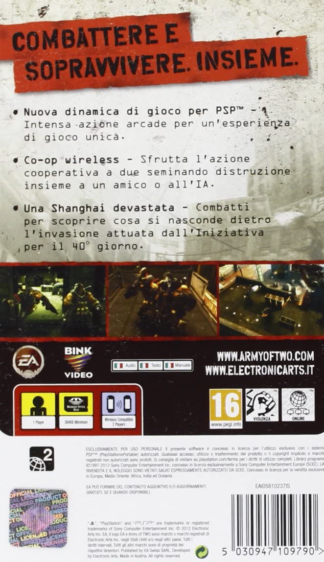 ARMY OF TWO: IL 40 GIORNO PSP (versione italiana) (4762778894390)