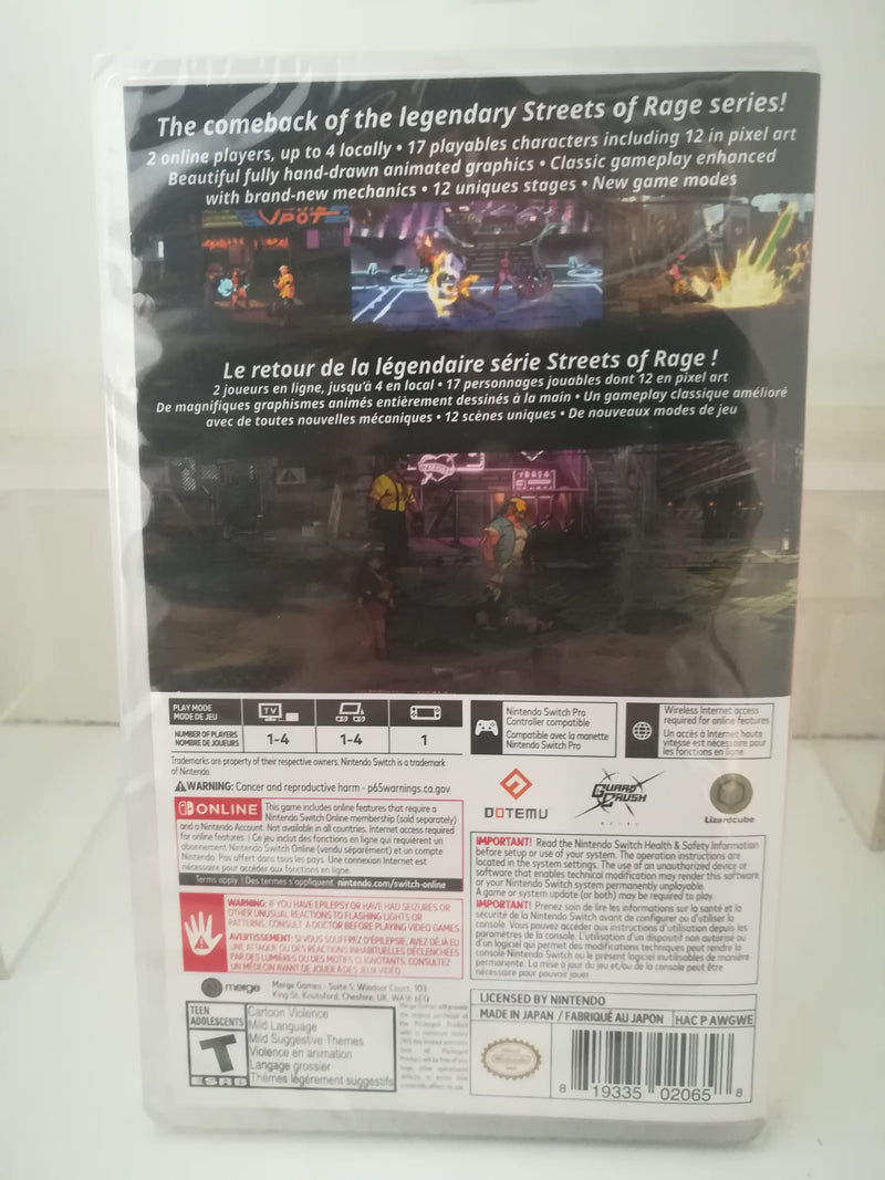 Streets of Rage 4 Nintendo Switch Edizione Regno Unito (4743472939062)