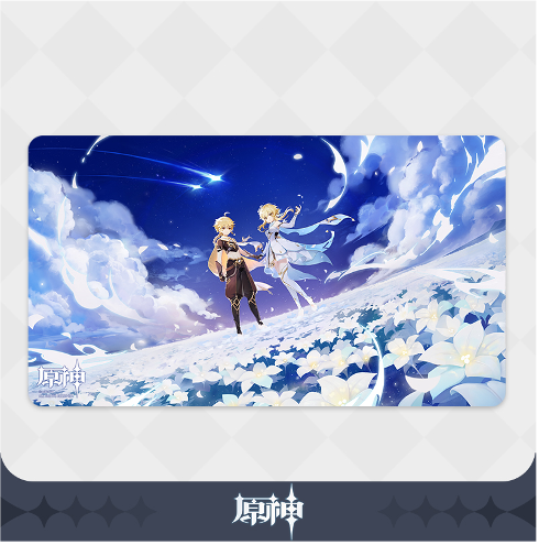 Genshin Impact Twin Stars on Floral Sea - Mouse Pad - Traveler - Aether & Lumine - 70x40cm (8043921441070)