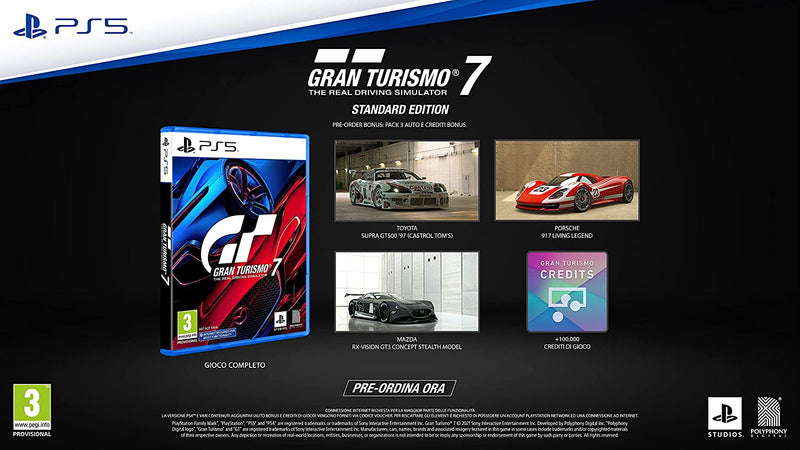 Gran Turismo 7 - Standard Edition - PlayStation 5 Edizione Italiana  [PRE-ORDINE] (6683865579574)