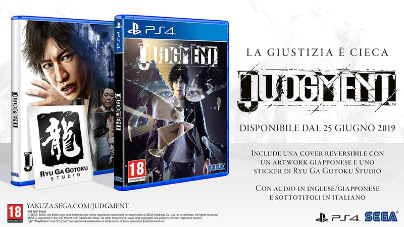 JUDGMENT PLAYSTATION 4 EDIZIONE REGNO UNITO (4546965143606)