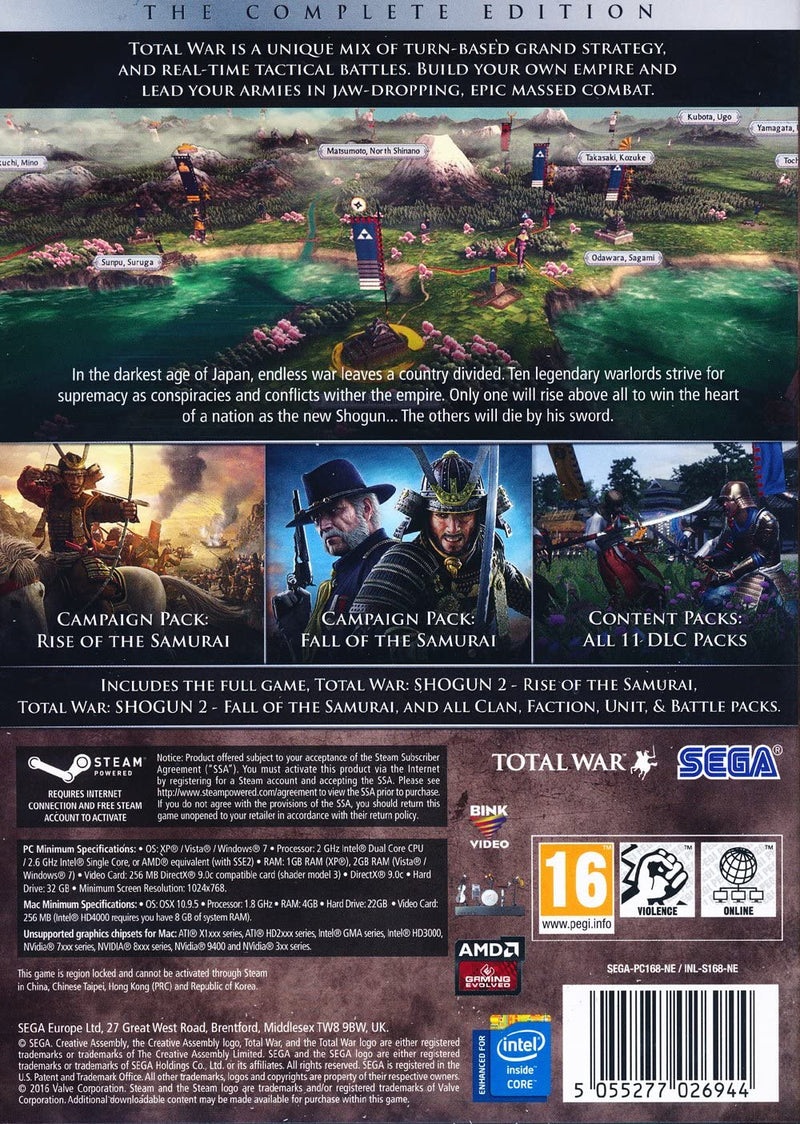 Total War: Shogun 2 - The Complete Collection PC Game - Edizione Regno Unito (6543966339126)