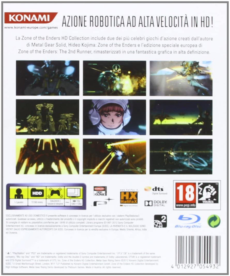 ZONE OF THE ENDERS HD COLLECTION PLAYSTATION 3 EDIZIONE ITALIANA (4543068405814)