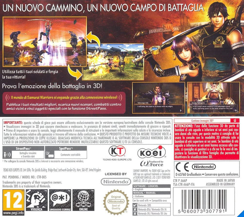 SAMURAI WARRIORS CHRONICLES NINTENDO 3DS VERSIONE ITALIANA (8046234370350)
