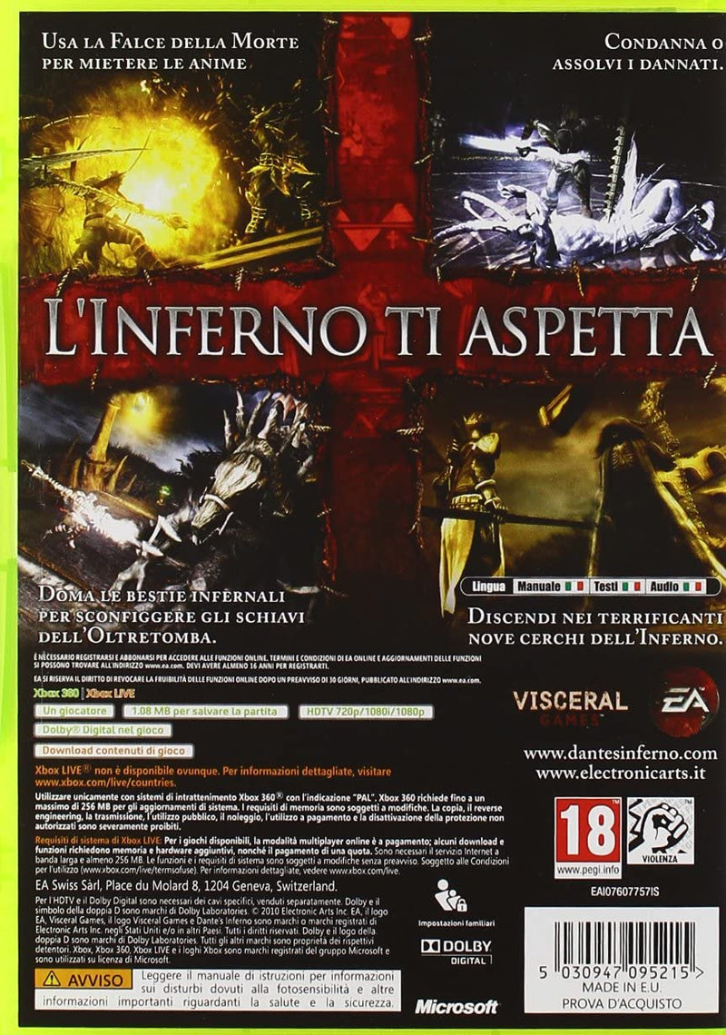 DANTE'S INFERNO ST. LUCIA EDITION Xbox 360 VERS ITALIANA Goty