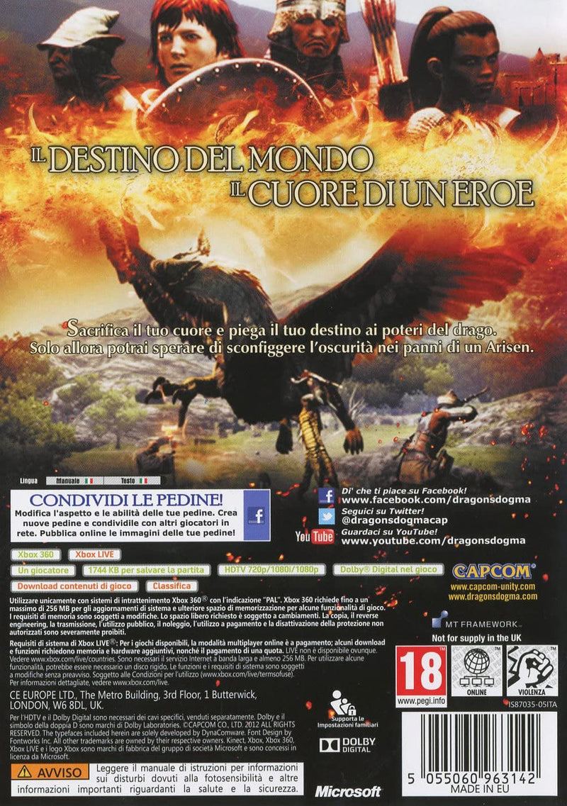 DRAGON'S DOGMA XBOX 360 (versione italiana) (4635287388214)