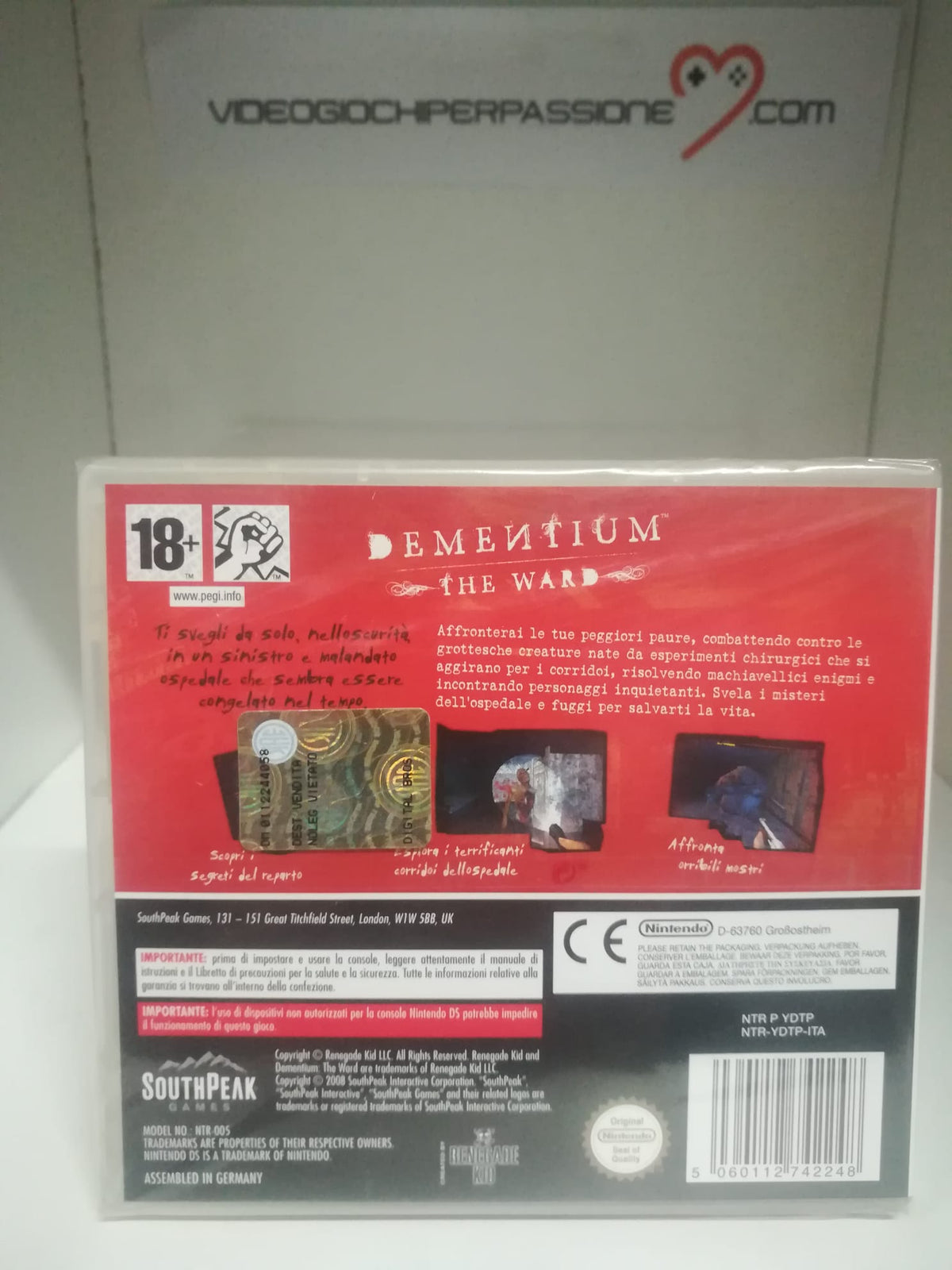 DEMENTIUM THE WARD NINTENDO DS EDIZIONE ITALIANA