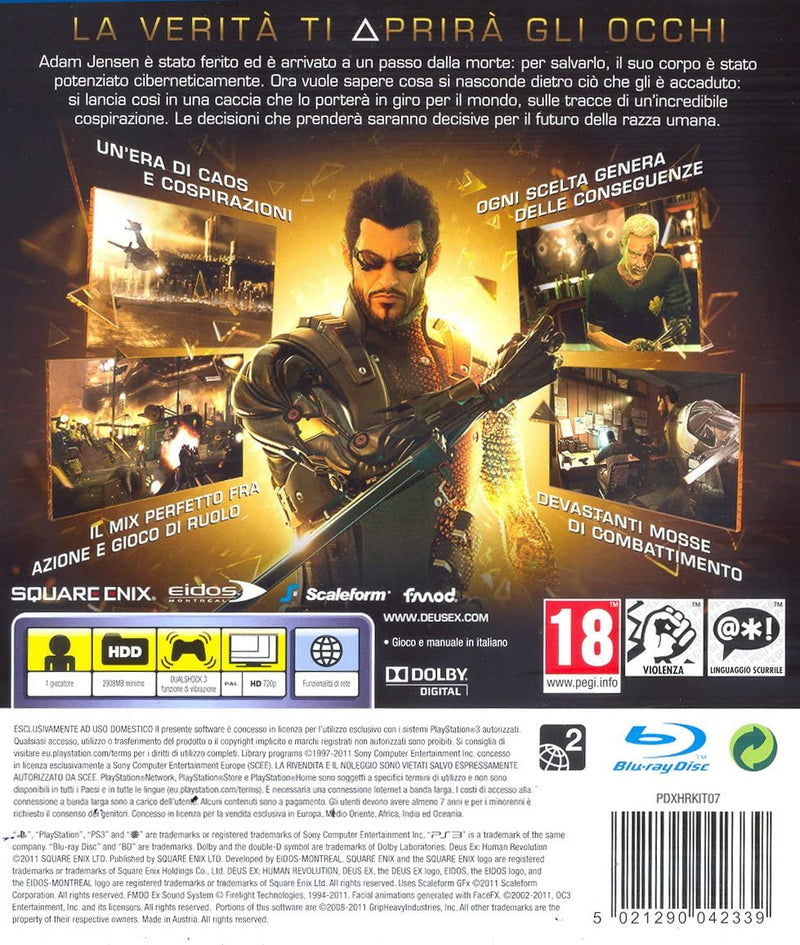 DEUS EX HUMAN REVOLUTION PS3 (4632935301174)