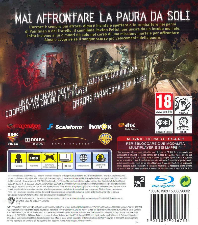 FEAR 3 PS3 (versione italiana) (4632867471414)