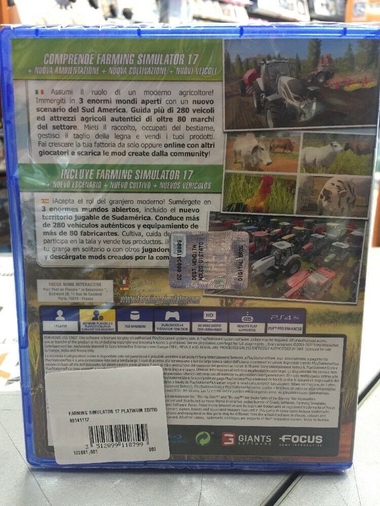 FARMING SIMULATOR 17 PLATINUM EDITION PS4 (versione italiana) (4645685002294)